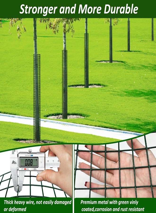 chicarry 48" Metal Tree Trunk Protector, 8 Pack Mesh Tree Guards Tree Protectors with Zip Ties, Stakes, ExpandableTree Trunk Protector Guard, Tree Protectors from Deer, Mower, Animals(48",8 Pack) - Image 5